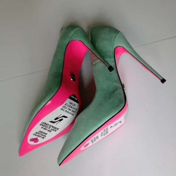 Giaro 'Taya' Pumps - Baby Blue Pink Bottoms - Picture 2 of 6